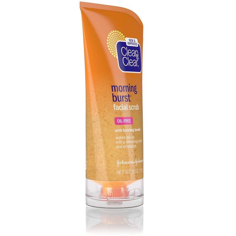 Clean & Clear Morning Burst Oil-Free Exfoliating Facial Scrub For All Skin Types, Vitamin-Enriched Daily Face Scrub to Cleanse & Exfoliate Dull Skin, Vitamin C & Ginseng, 5 fl. oz - Image 3